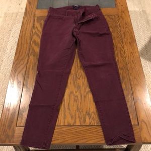 Chaps burgundy skinny pants